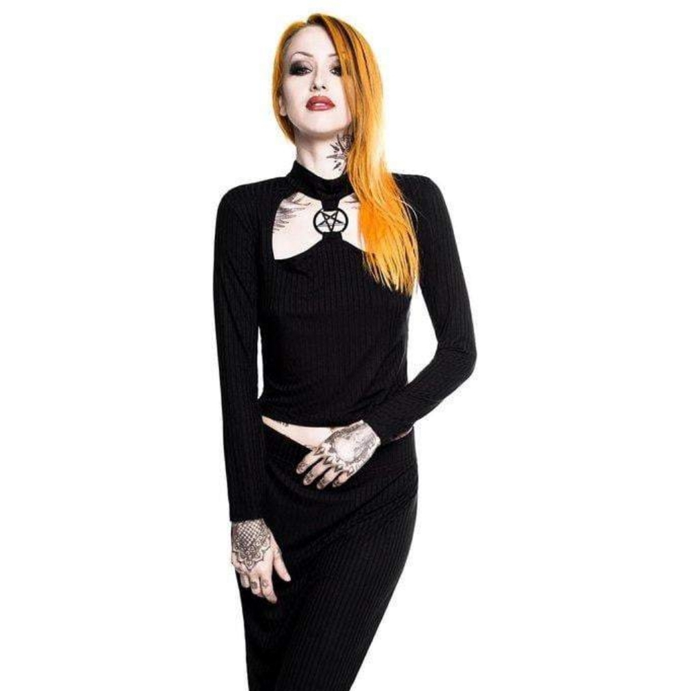Killstar Asylum Band of Misfits Crop Top
